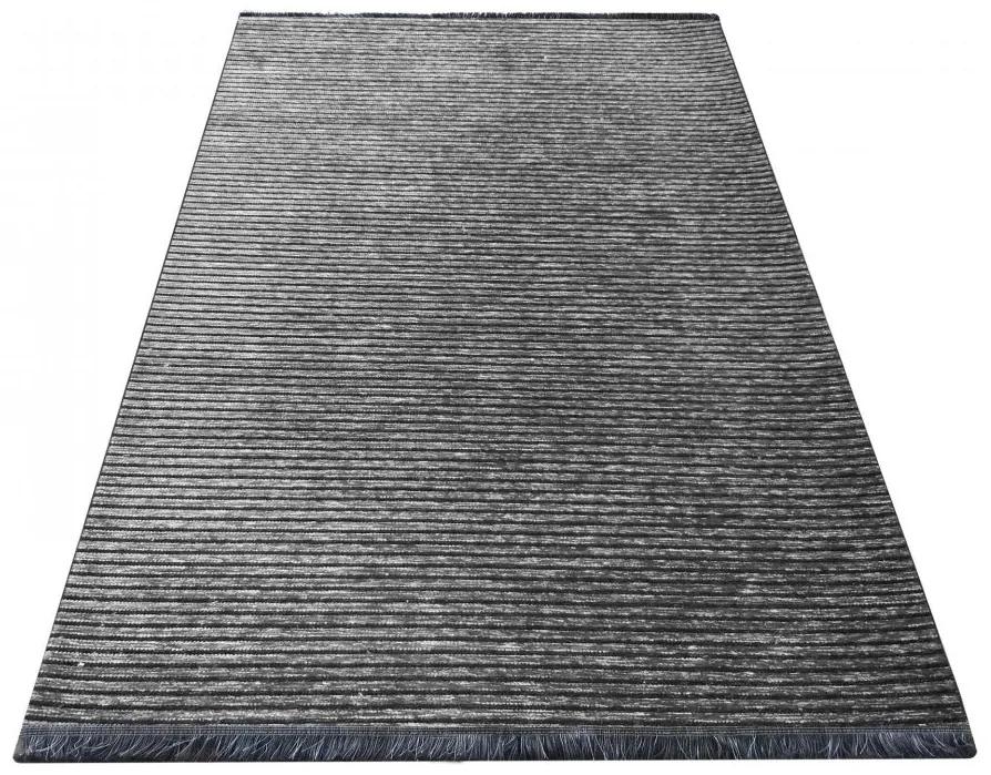 Tappeto grigio con strato antiscivolo Larghezza: 80 cm | Lunghezza: 300 cm