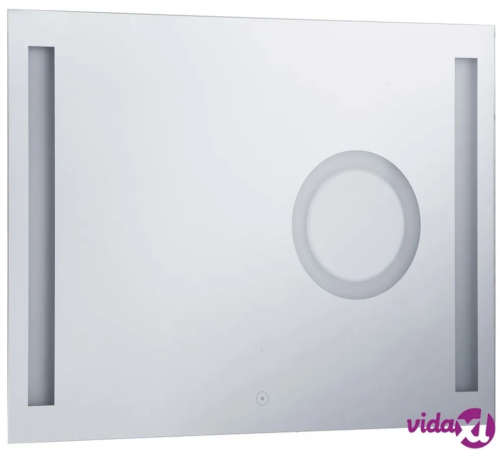 vidaXL Specchio LED da Bagno con Sensore Tattile 80x60 cm
