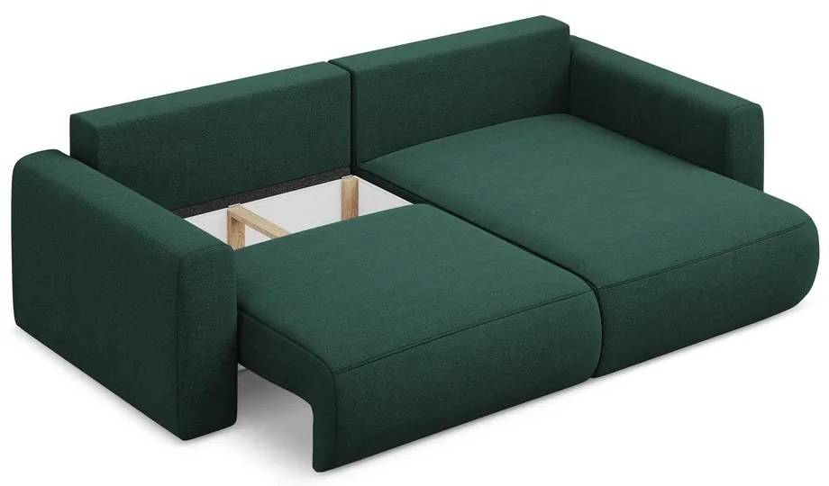 Divano angolare verde allungabile/con contenitore (con penisola a destra/con chaise lounge) Kapua – Makamii