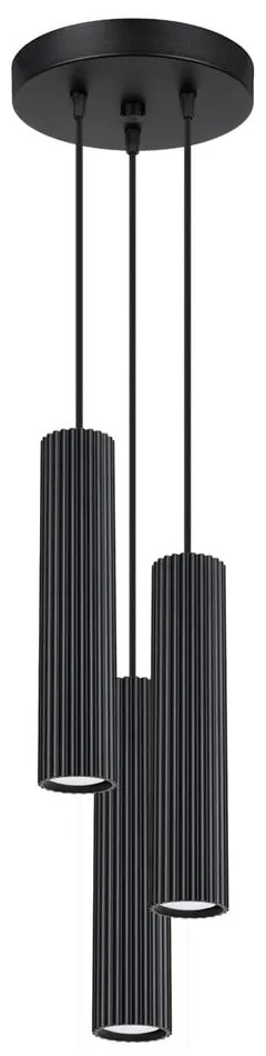 Lampadario nero ø 19,5 cm Gleam – Sollux