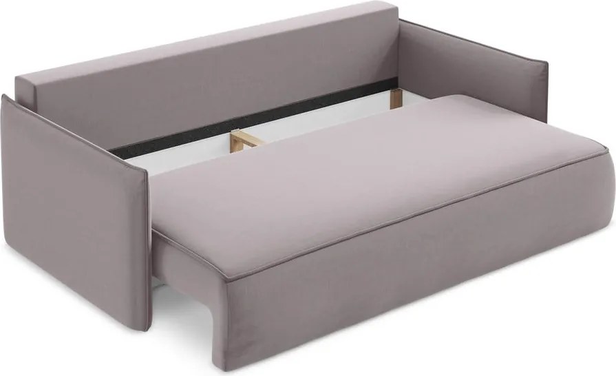 Divano lavanda allungabile/con contenitore con rivestimento in velluto 225 cm Hula – Makamii