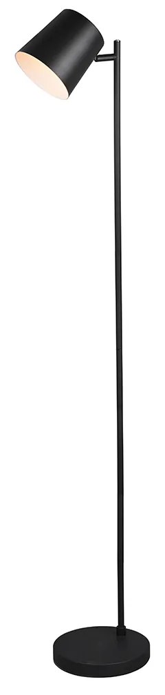 Lampada da terra nera ricaricabile con LED dimmerabile a 4 livelli - Mateo