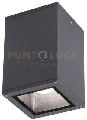 Ges1010- plafoniera quadrata in alluminio colore grigio antracite 1...