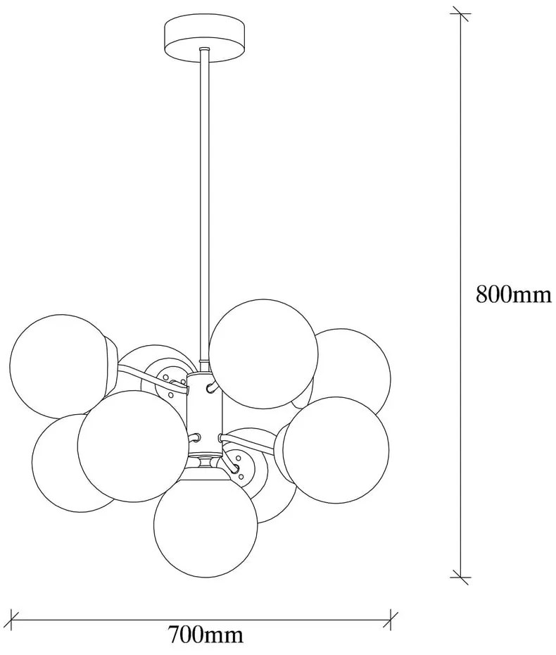 Sospensione in colore bianco-oro Mudoni - Opviq lights