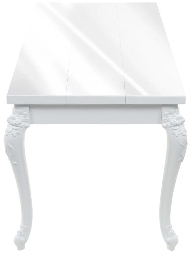 Tavolo da pranzo 179x89x81 cm bianco lucido