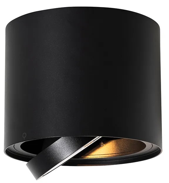 Faretto da soffitto moderno nero orientabile e inclinabile AR111 - Rondoo Up