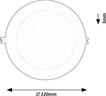 Rabalux 71219 - Lampada LED da incasso SHAUN LED/18W/230V diametro 22 cm bianco