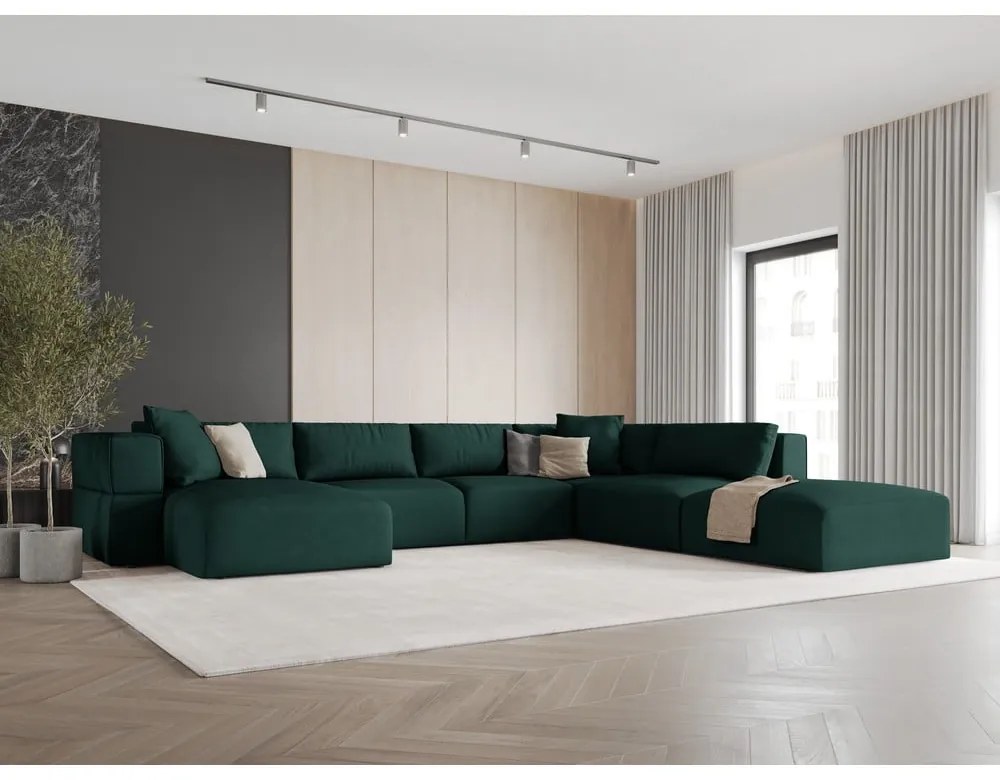 Angolo verde Divano a U, angolo destro Esther - Milo Casa