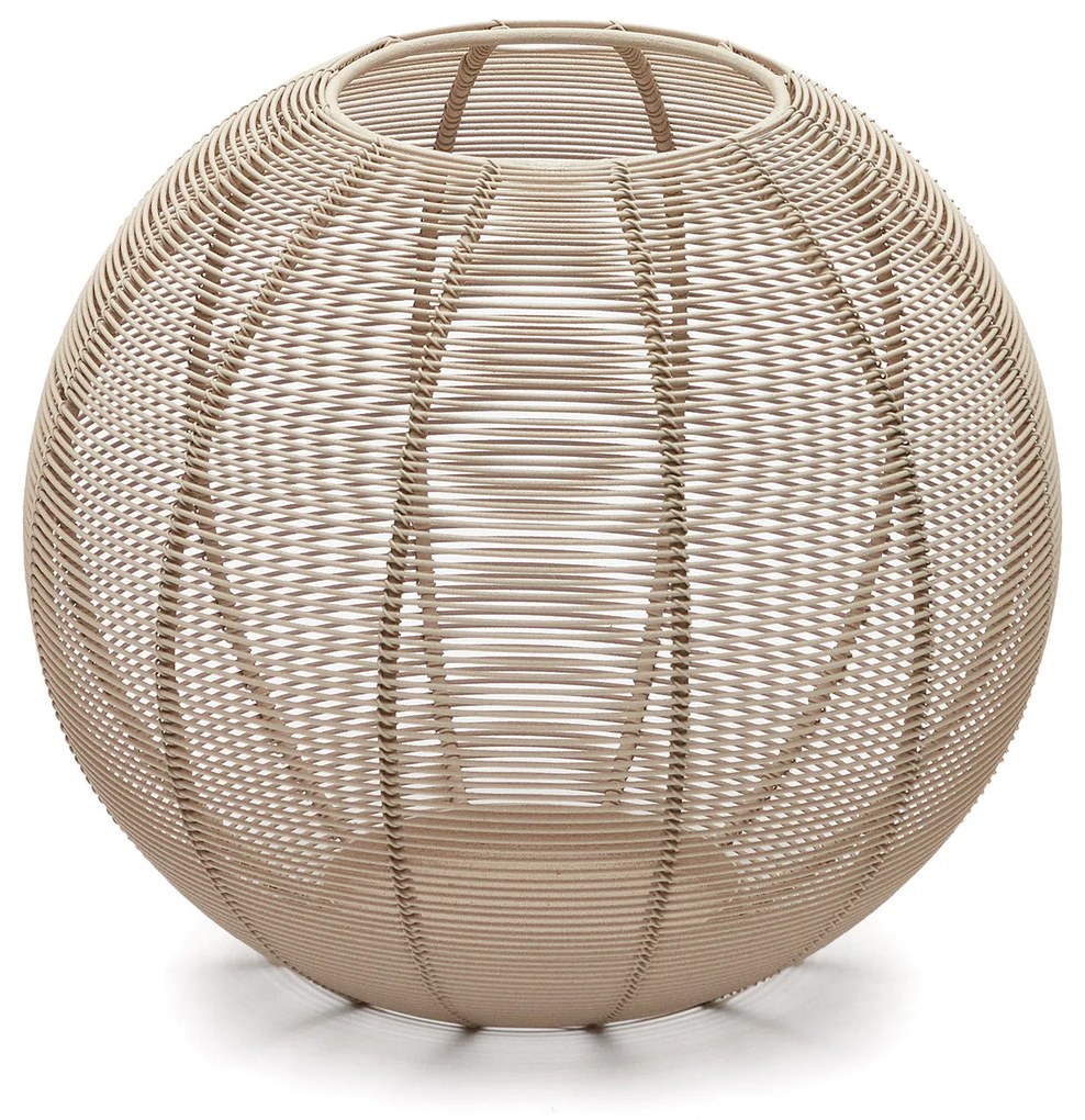 Kave Home - Portacandele rotondo Amer in metallo beige