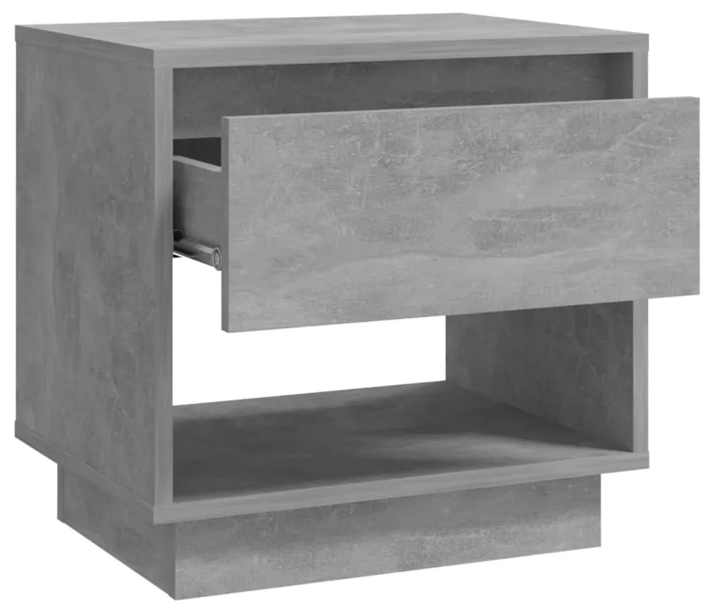 Comodini 2 pz Grigio Cemento 45x34x44 cm in Truciolato