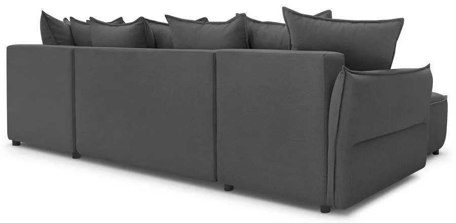 Divano letto angolare grigio scuro (angolo destro) Leon - Bobochic Paris
