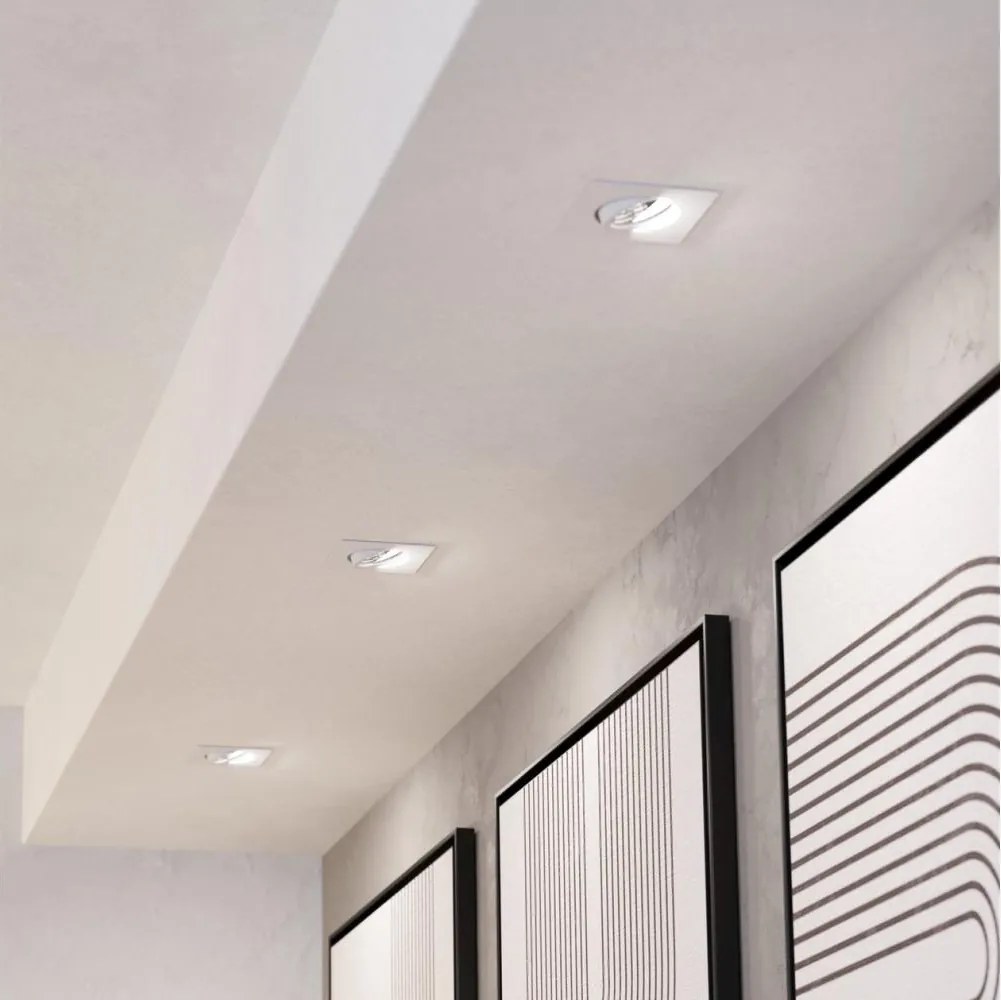 Eglo 902328-SET 3x LED faretti da incasso per soffitto SALICETO LED/6,4W/230V 8,8x8,8cm bianco