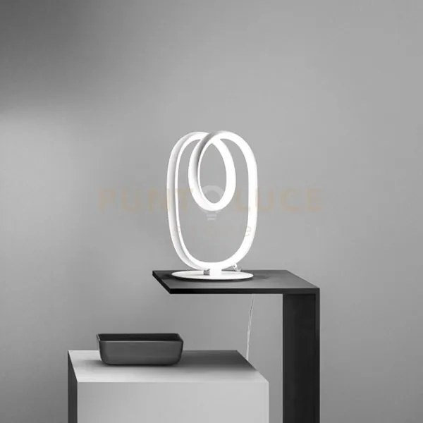 Diva l - lampada da tavolo colore bianco a led 3000k 680lm 17w dimm...