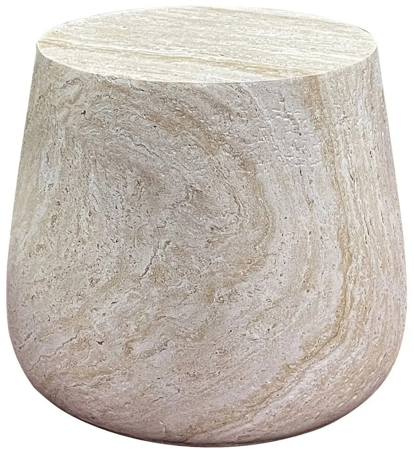 Tavolino rotondo in pietra ø 47,5 cm Bonn – House Nordic