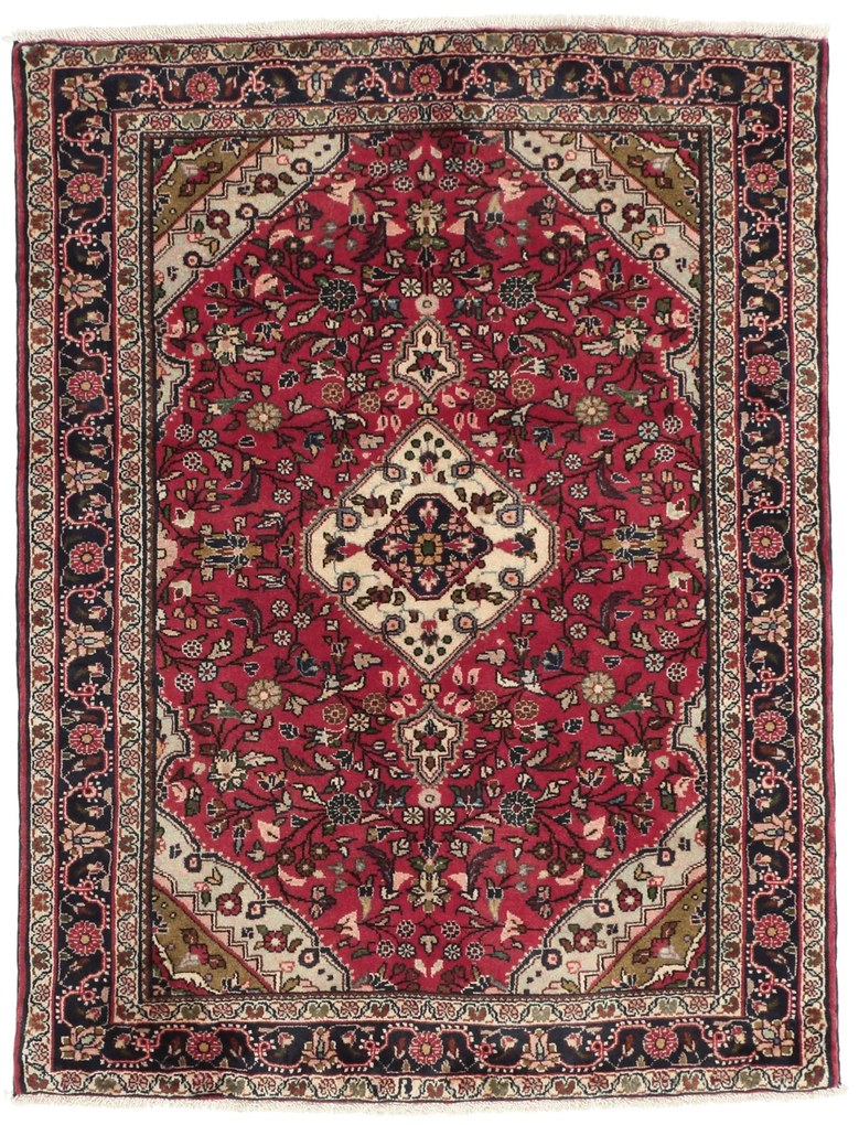 Djosan Tappeto persiano 110x150 Rosso (Iran) Annodato A Mano