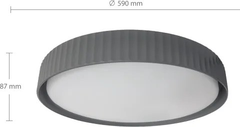 Brilagi -LED Plafoniera dimmerabile LUCIA LED/60W/230V Ø 59 cm grigio + telecomando