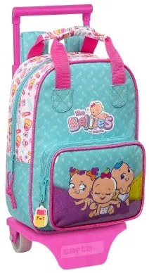 Trolley per la Scuola The Bellies 20 x 28 x 8 cm Viola Turchese Bianco