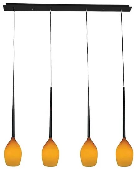 Azzardo - Vetro di ricambio per lampadario IZZA - giallo diametro 13 cm