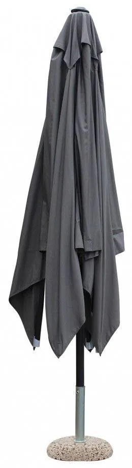Ombrellone da Giardino Brian Quadrato, Nero/Grigio 3x3m Poliestere/Alluminio
