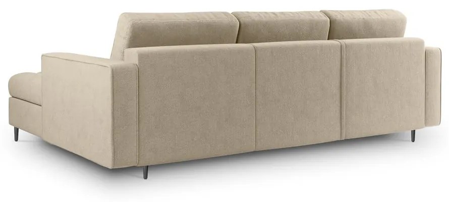 Divano letto angolare beige, angolo destro Santo - Milo Casa