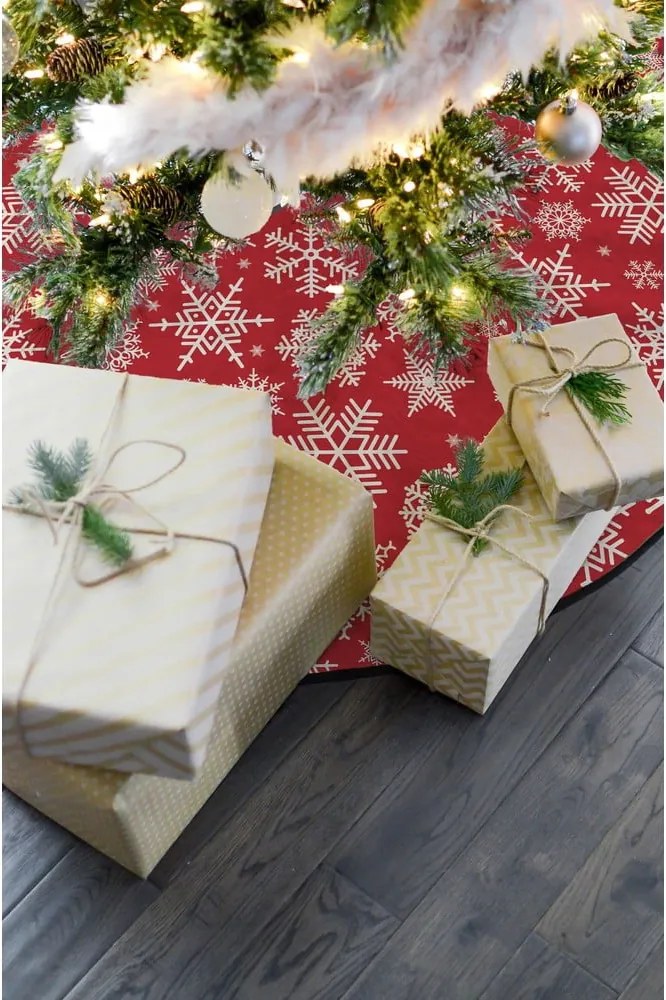 Tappeto in cotone sotto l'albero di Natale , ø 130 cm Freezy Snowflakes - Butter Kings