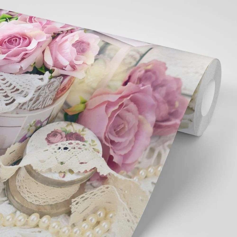 Carta da parati – Natura morta romantica vintage