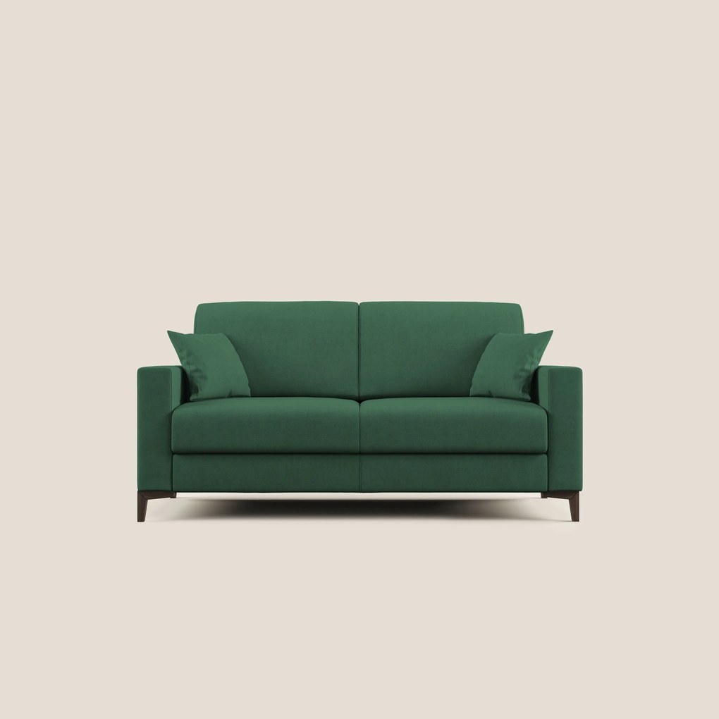 Kafka divano letto matrimoniale in morbido tessuto impermeabile T02 verde