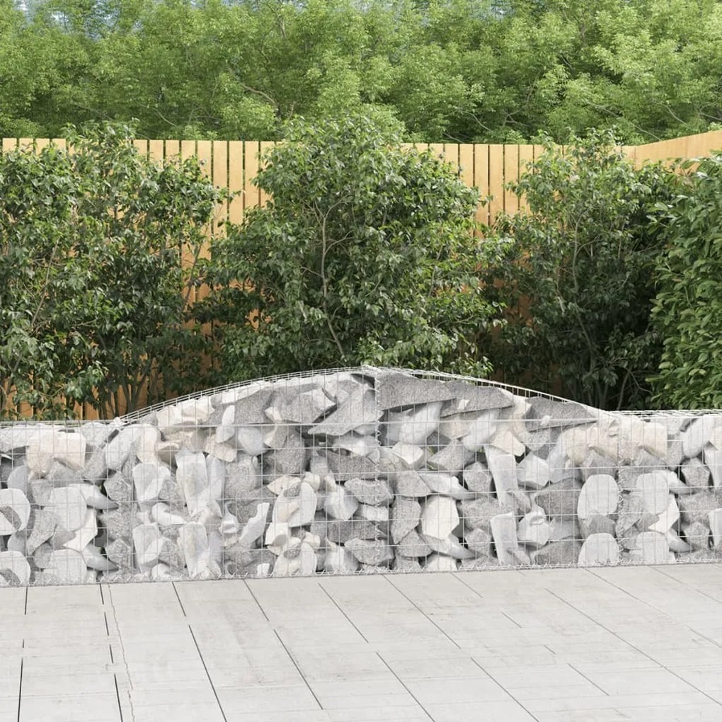 Cesti Gabbioni Ad Arco 20 Pz 400x30x60/80 Cm Ferro Zincato /