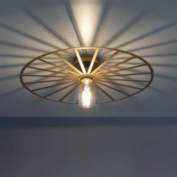 JUST LIGHT. 15636-60 - Plafoniera SPIKE 1xE27/40W/230V diametro 50 cm ottone