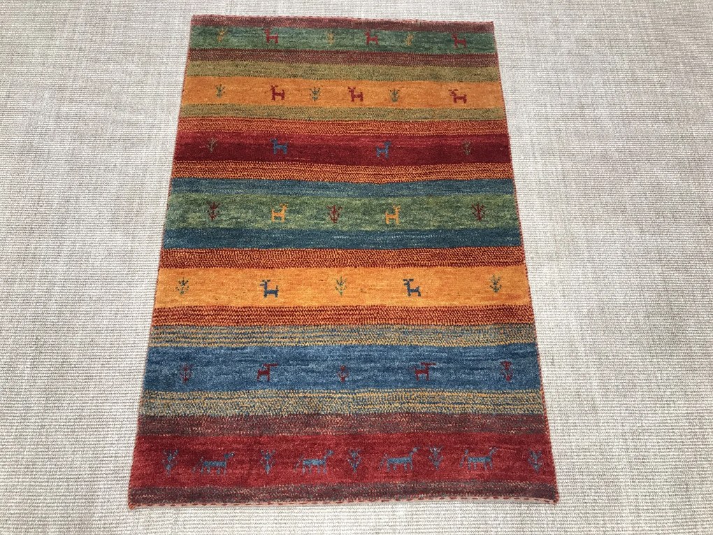 Gabbeh Tappeto 100 x 140 (Iran) Annodato A Mano