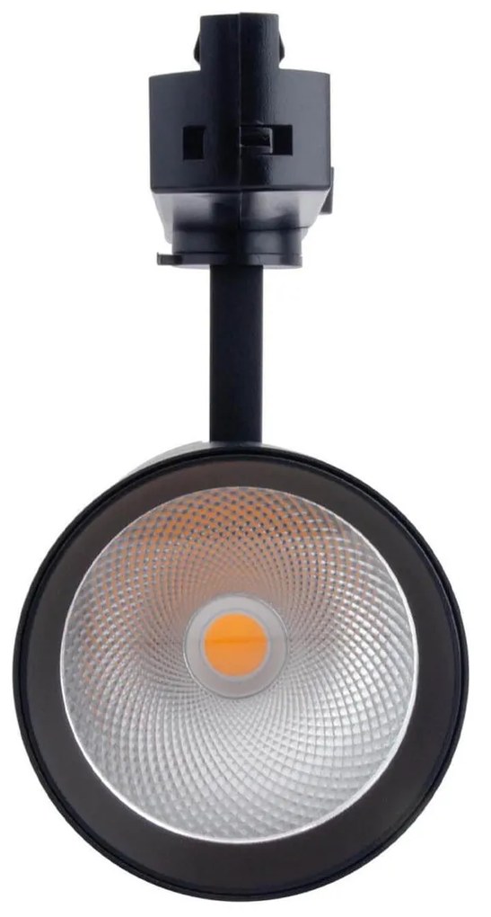Faro LED 40W Monofase Nero 38°e 60° 130LM/W CRI92 no Flickering Colore Bianco Naturale 4.000K