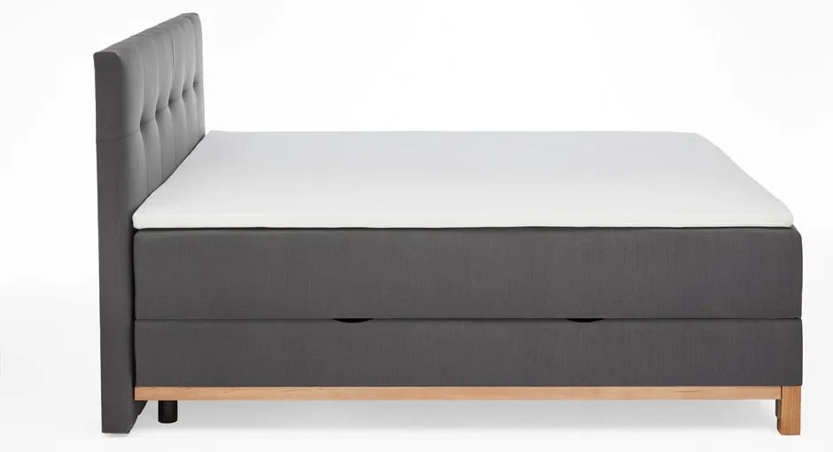 Letto boxspring grigio scuro con contenitore 180x200 cm Catania - Meise Möbel