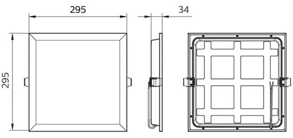Philips - Luce LED da incasso PROJECTLINE LED/15W/230V 29,5x29,5 cm