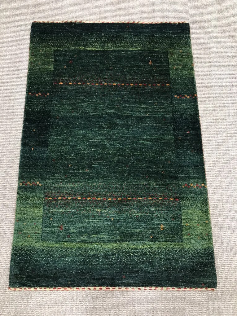 Loribaft Tappeto persiano 80 x 120 Verde (Iran) Annodato A Mano