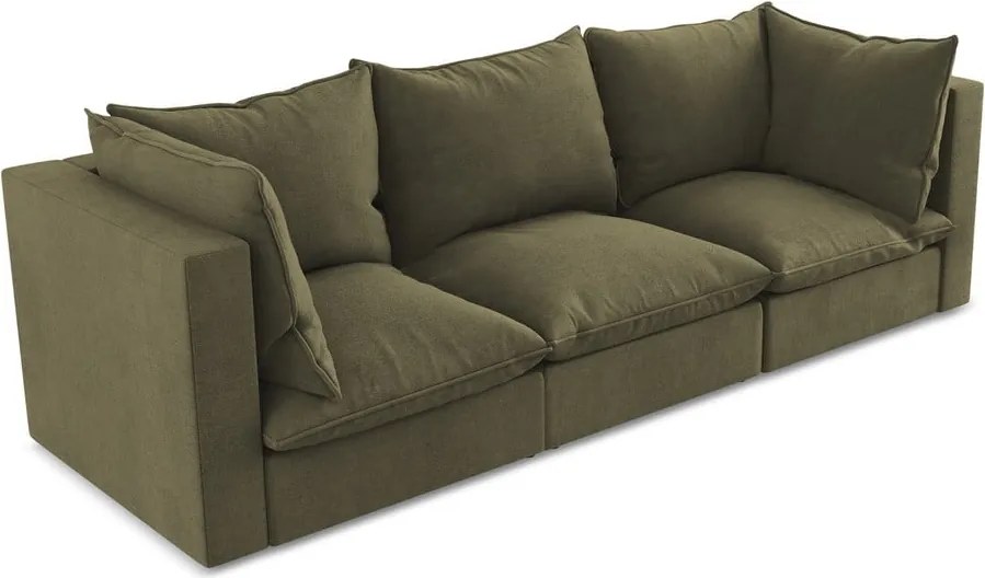 Divano color kaki 255 cm Manao – Makamii