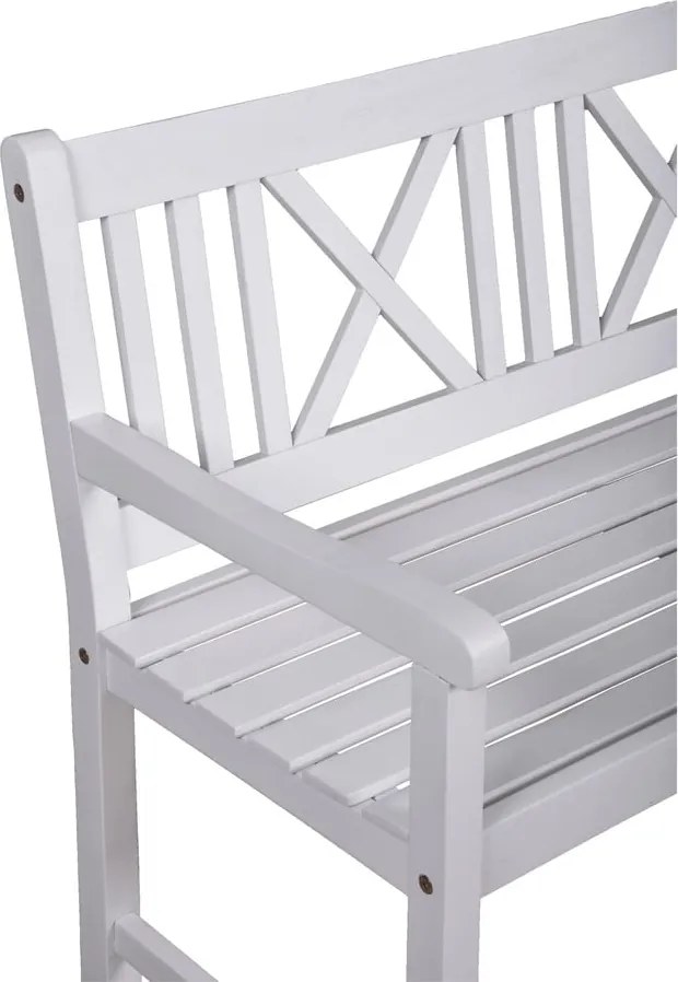 Panchina da giardino in legno bianco Malmö - Garden Pleasure