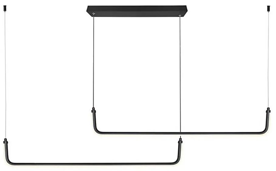 Lampadario LED a sospensione con filo LED/24W/230V 4000K nero