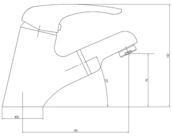 Aqualine - Miscelatore per lavabo KASIOPEA 14,2 cm, cromo lucido