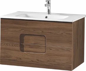 Mobile sospeso bagno ARCO 100 cm due cassetti Tek