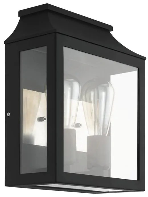 Applique industriale da esterno Soncino nero IP44 2X E27 EGLO