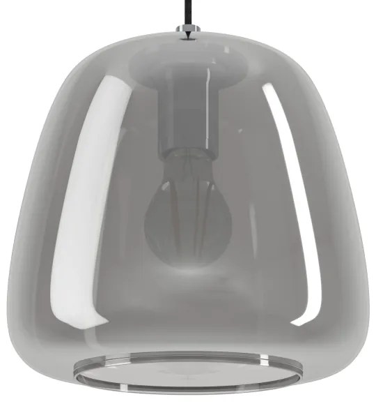 Eglo 39666 - Lampadario a sospensione con filo ALBARINO 1xE27/40W/230V diametro 26 cm fumé