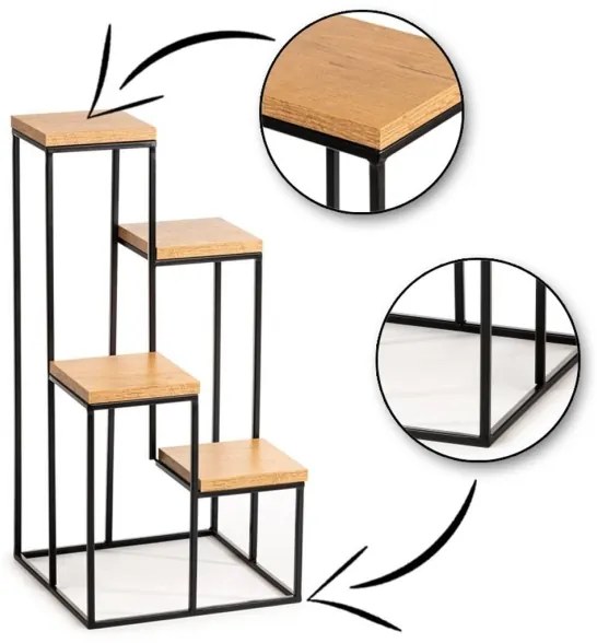 Portafiori KASKADA 70x34 nero/marrone