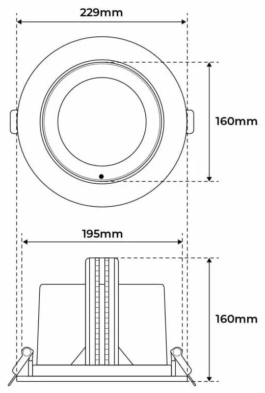 Faro LED da Incasso 44W Orientabile Rotondo, Foro Ø210mm, Bianco - PHILIPS  Certadrive 140lm/W Colore Bianco Caldo 3.000K