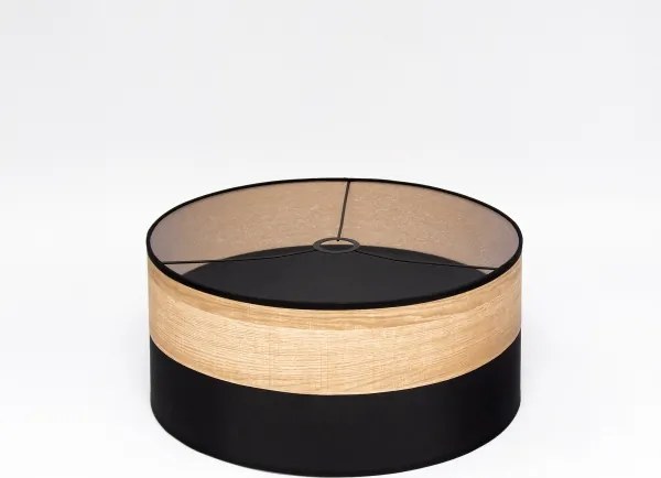 Lampadario a cavo ALBA 1xE27/15W/230V Ø 45 cm nero/marrone