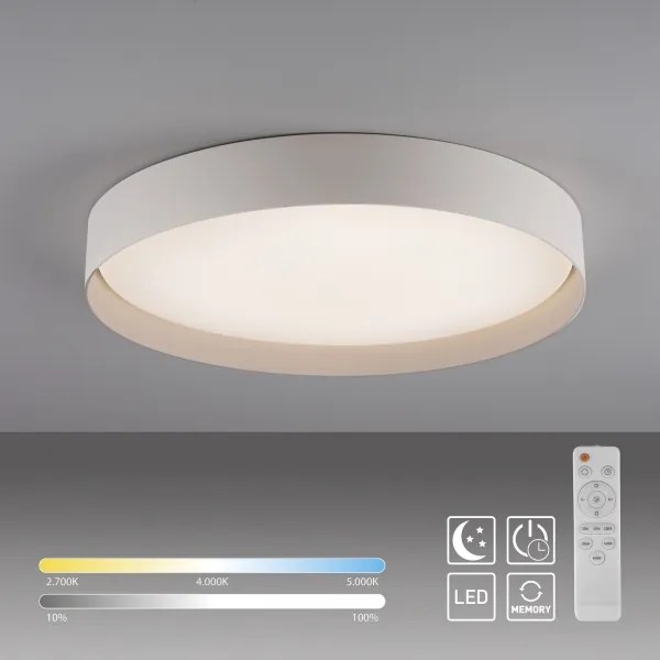 Schöner Wohnen 14595-39 - Plafoniera LED dimmerabile TAVOLI LED/34W/230V grigio +telecomando