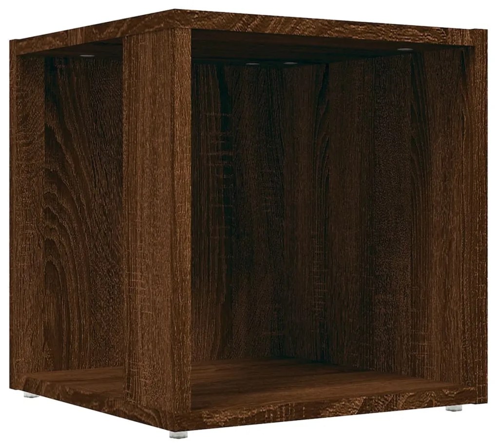 Tavolino salotto rovere marrone 33x33x34,5 cm legno multistrato