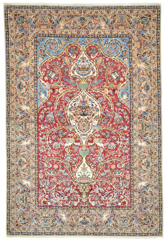 Isfahan Tappeto persiano 170x240 Rosso (Iran) Annodato A Mano