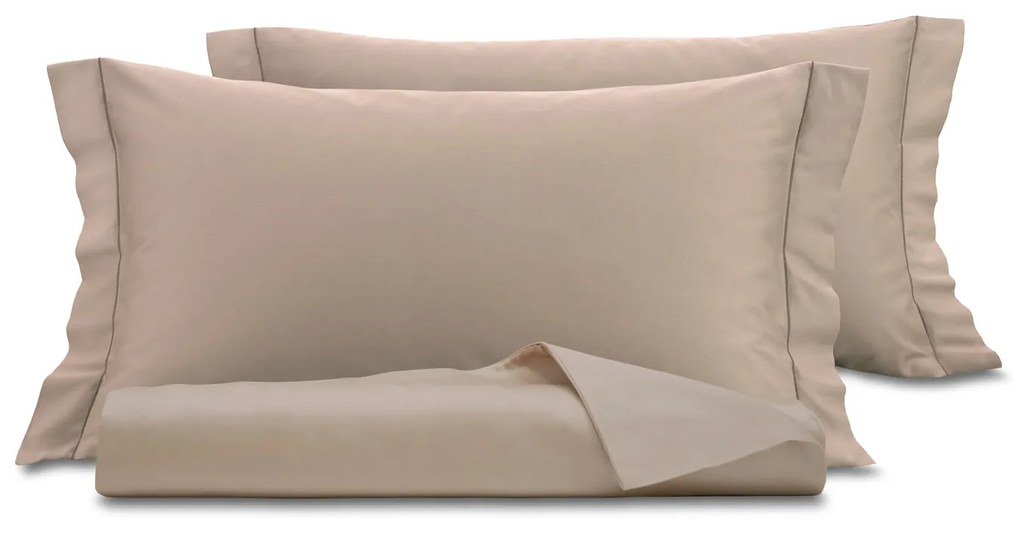 Parure copripiumino matrimoniale raso tortora SmartDecoHome