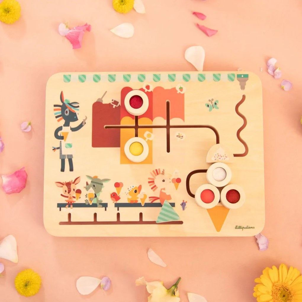Lilliputiens - Pannello in legno - Labirinto di gelato