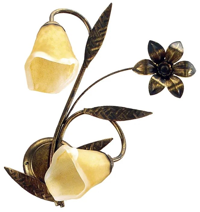 Applique rustico Applique rustico Alga bronzo bronzo 1X E14